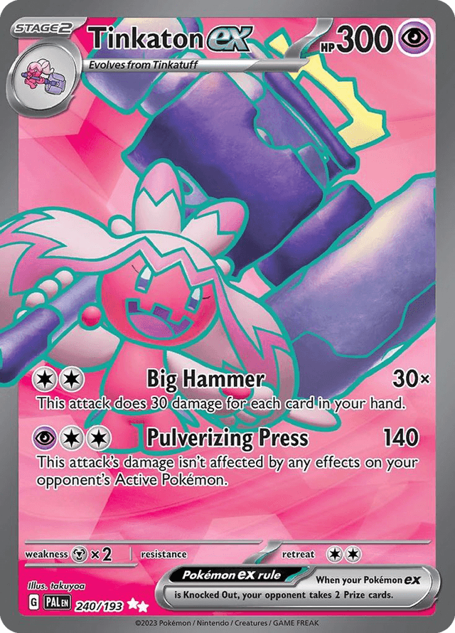 Carta Tinkaton ex 240/193 do set Paldea Evolved — Pokémon TCG | Bynx