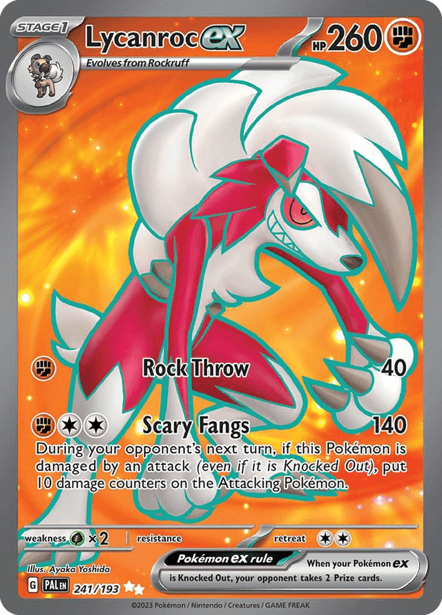 Carta Lycanroc ex 241/193 do set Paldea Evolved — Pokémon TCG | Bynx