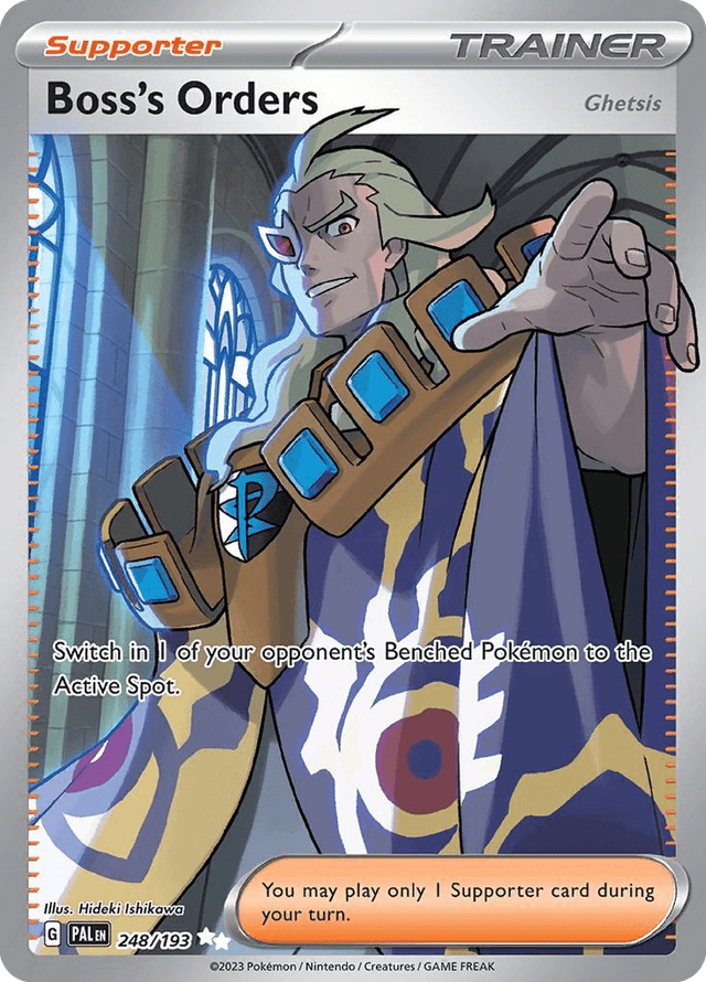 Carta Boss's Orders (Ghetsis) 248/193 do set Paldea Evolved — Pokémon TCG | Bynx