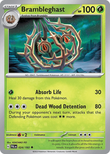 Carta Brambleghast 24/193 do set Paldea Evolved — Pokémon TCG | Bynx