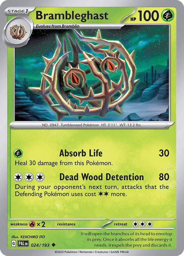 Carta Brambleghast 24/193 do set Paldea Evolved — Pokémon TCG | Bynx
