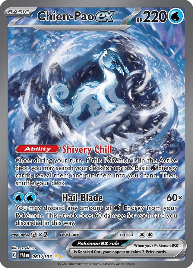 Carta Chien-Pao ex 261/193 do set Paldea Evolved — Pokémon TCG | Bynx