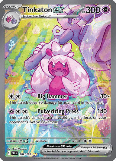 Carta Tinkaton ex 262/193 do set Paldea Evolved — Pokémon TCG | Bynx