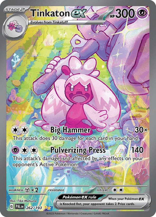 Carta Tinkaton ex 262/193 do set Paldea Evolved — Pokémon TCG | Bynx
