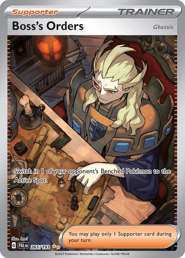 Carta Boss's Orders (Ghetsis) 265/193 do set Paldea Evolved — Pokémon TCG | Bynx