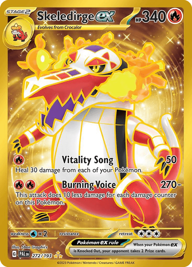 Carta Skeledirge ex 272/193 do set Paldea Evolved — Pokémon TCG | Bynx