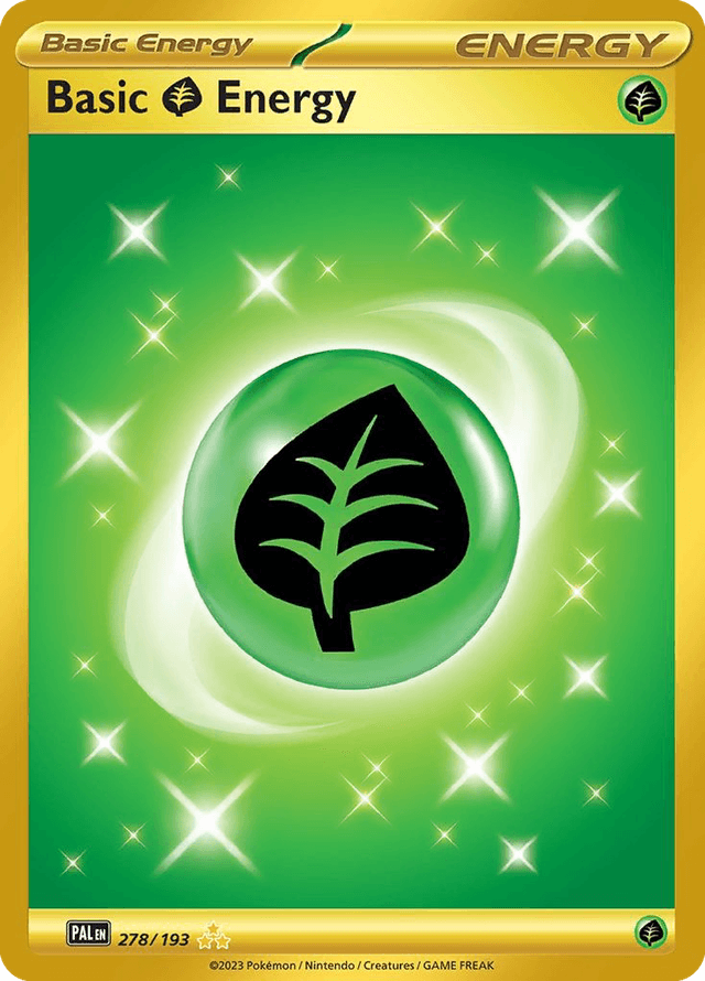 Carta Basic Grass Energy 278/193 do set Paldea Evolved — Pokémon TCG | Bynx