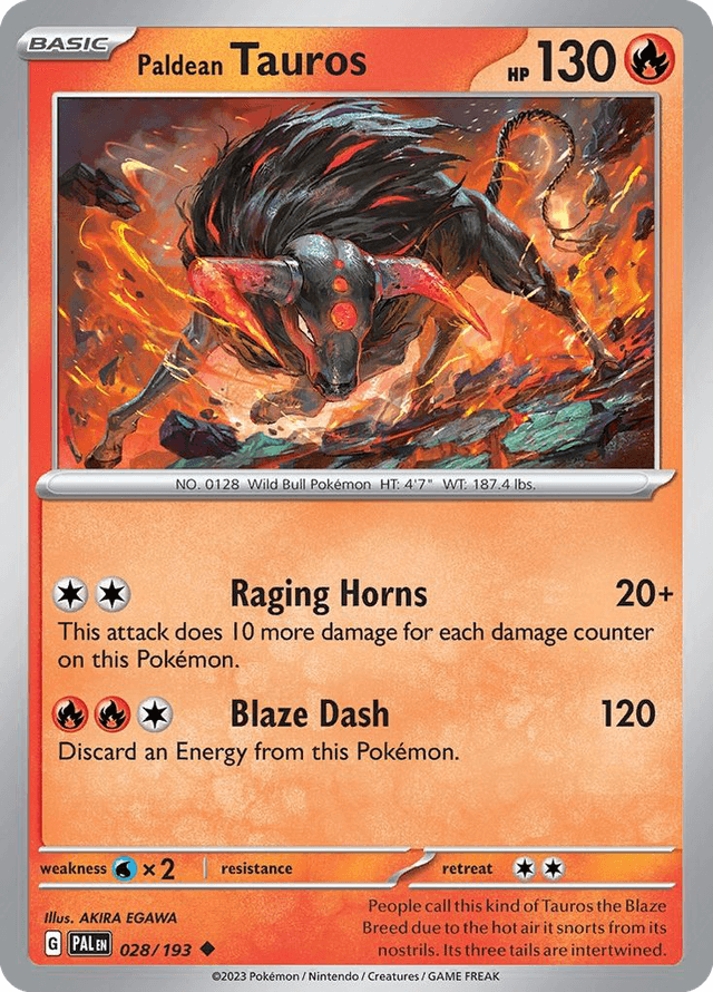 Carta Paldean Tauros 28/193 do set Paldea Evolved — Pokémon TCG | Bynx