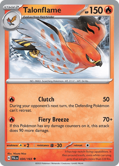 Carta Talonflame 30/193 do set Paldea Evolved — Pokémon TCG | Bynx
