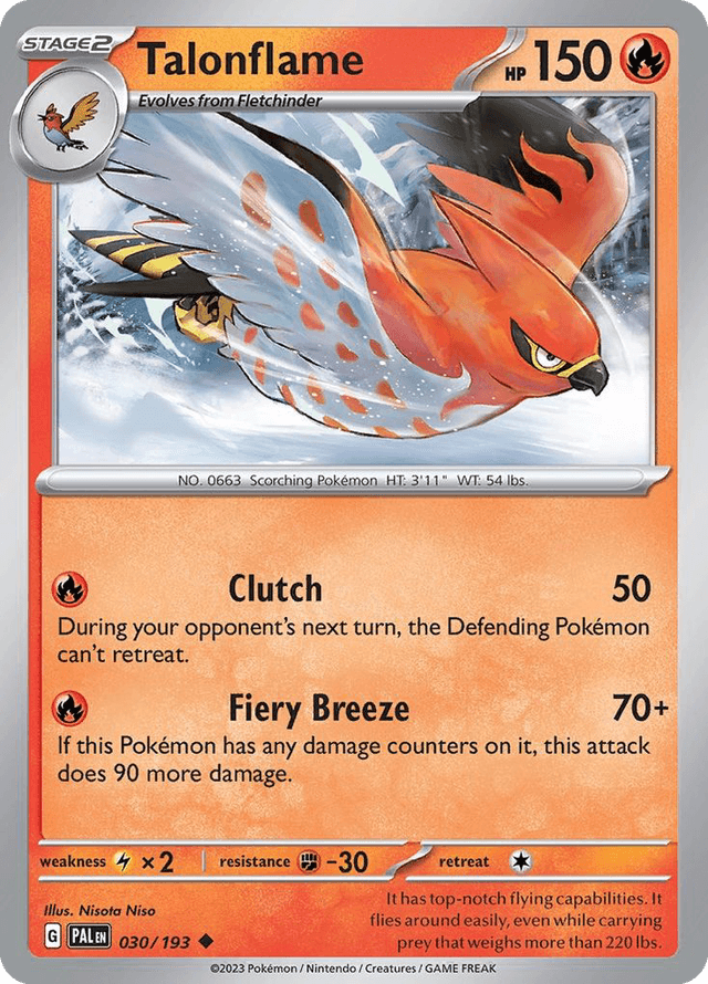 Carta Talonflame 30/193 do set Paldea Evolved — Pokémon TCG | Bynx