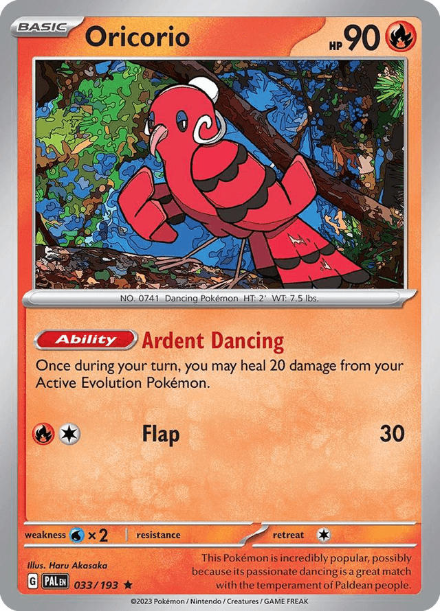 Carta Oricorio 33/193 do set Paldea Evolved — Pokémon TCG | Bynx