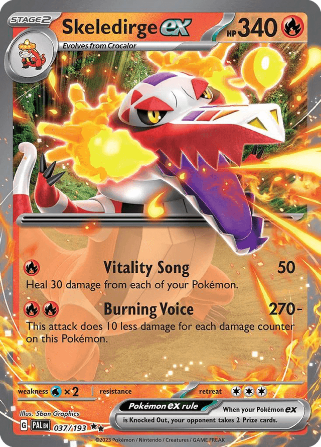 Carta Skeledirge ex 37/193 do set Paldea Evolved — Pokémon TCG | Bynx