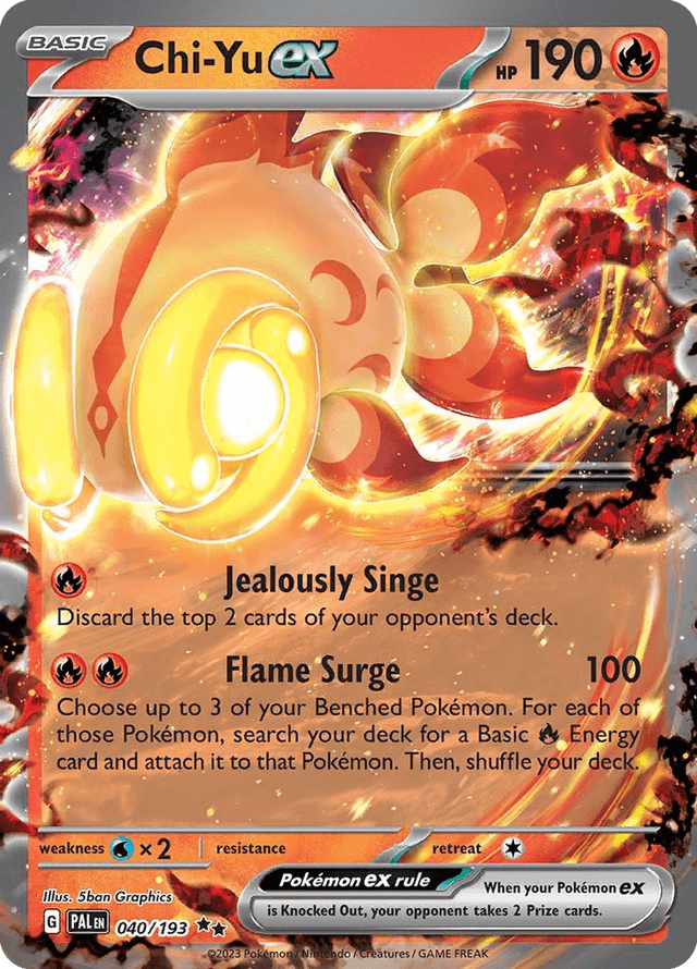 Carta Chi-Yu ex 40/193 do set Paldea Evolved — Pokémon TCG | Bynx