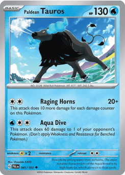 Paldean Tauros 41 — Paldea Evolved