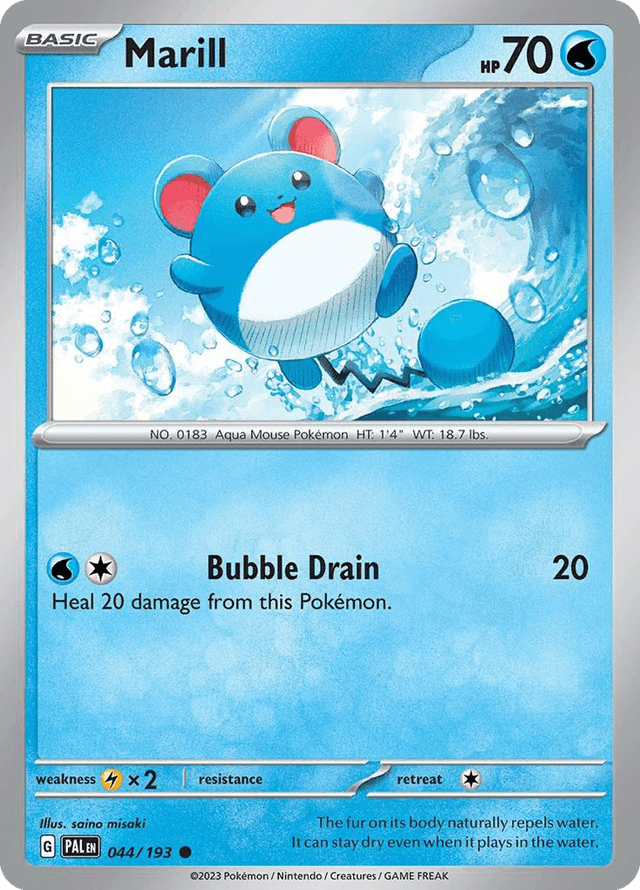 Carta Marill 44/193 do set Paldea Evolved — Pokémon TCG | Bynx