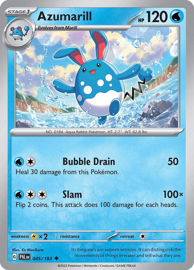 Carta Azumarill 45/193 do set Paldea Evolved — Pokémon TCG | Bynx
