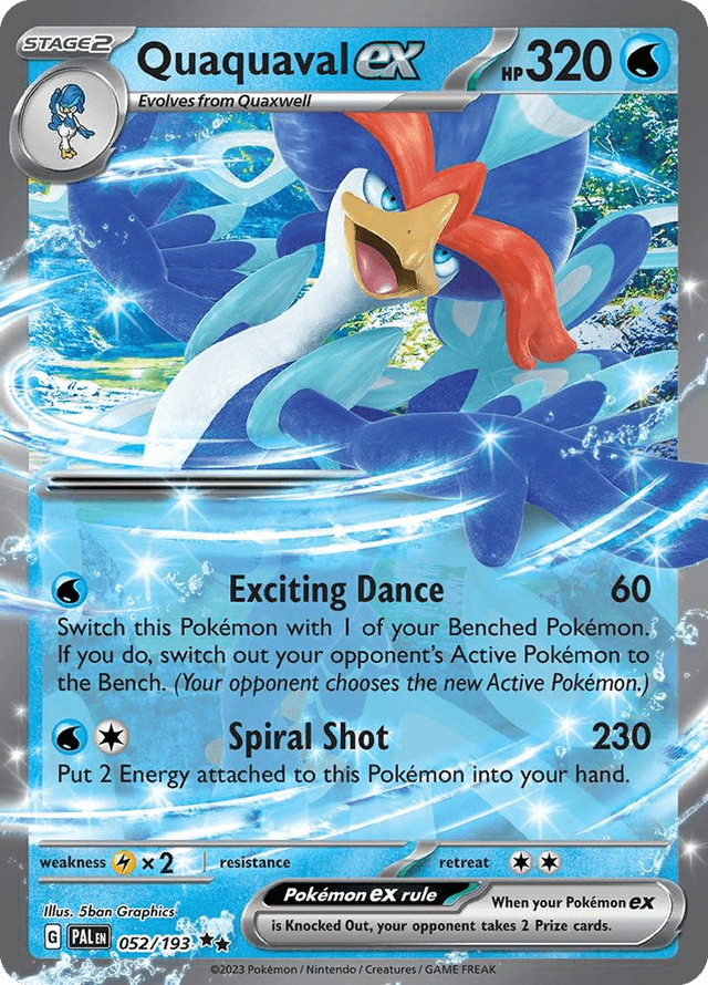 Carta Quaquaval ex 52/193 do set Paldea Evolved — Pokémon TCG | Bynx