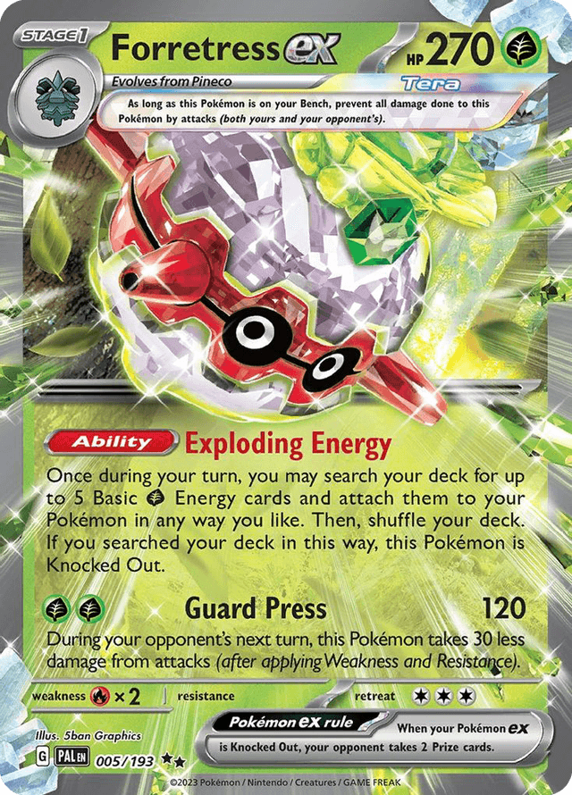Carta Forretress ex 5/193 do set Paldea Evolved — Pokémon TCG | Bynx