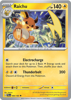 Raichu 64 — Paldea Evolved