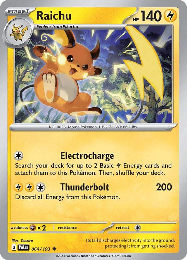 Carta Raichu 64/193 do set Paldea Evolved — Pokémon TCG | Bynx