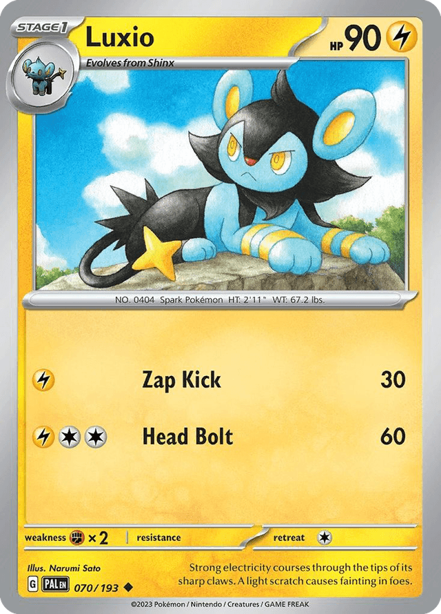 Carta Luxio 70/193 do set Paldea Evolved — Pokémon TCG | Bynx