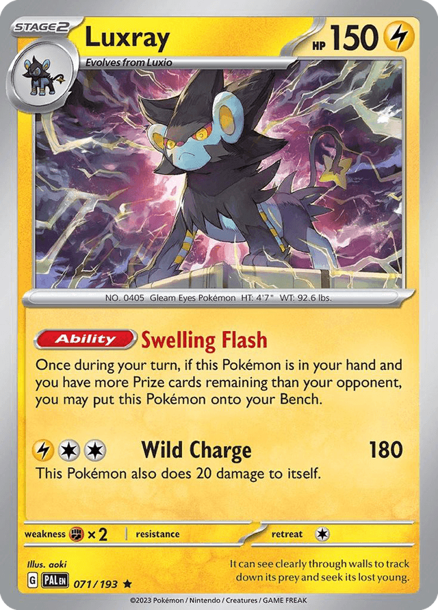 Carta Luxray 71/193 do set Paldea Evolved — Pokémon TCG | Bynx