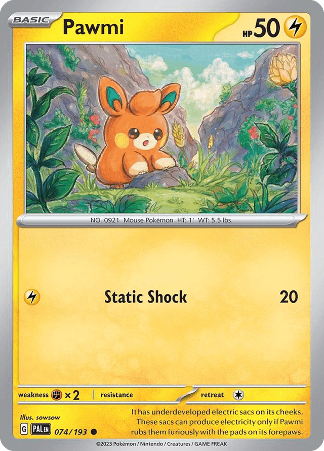 Carta Pawmi 74/193 do set Paldea Evolved — Pokémon TCG | Bynx