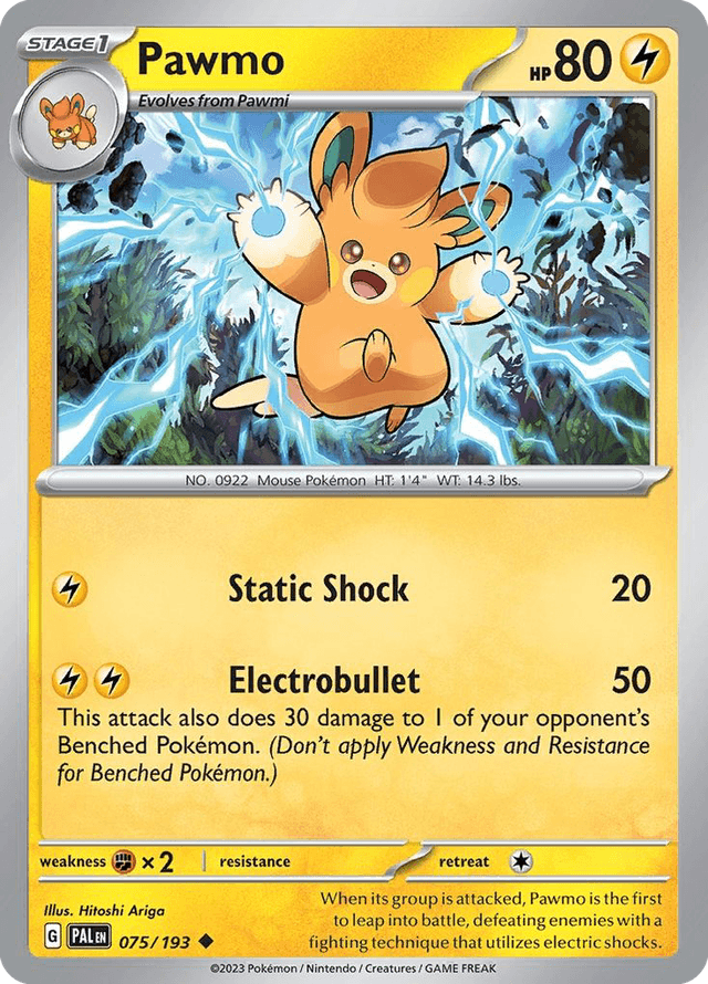 Carta Pawmo 75/193 do set Paldea Evolved — Pokémon TCG | Bynx