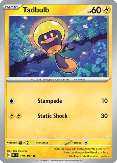 Carta Tadbulb 78/193 do set Paldea Evolved — Pokémon TCG | Bynx