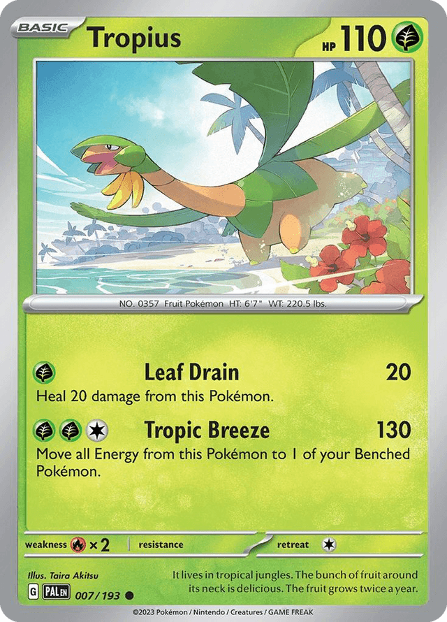 Carta Tropius 7/193 do set Paldea Evolved — Pokémon TCG | Bynx
