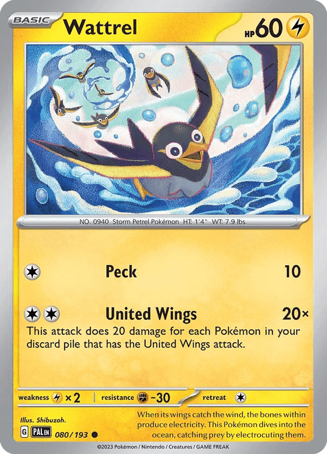 Carta Wattrel 80/193 do set Paldea Evolved — Pokémon TCG | Bynx