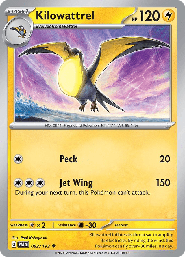 Carta Kilowattrel 82/193 do set Paldea Evolved — Pokémon TCG | Bynx