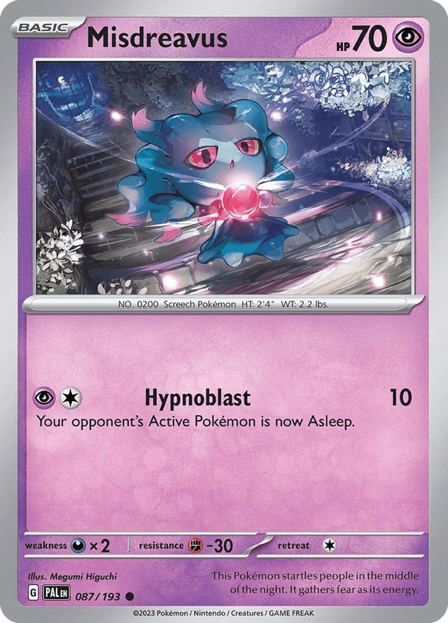 Carta Misdreavus 87/193 do set Paldea Evolved — Pokémon TCG | Bynx