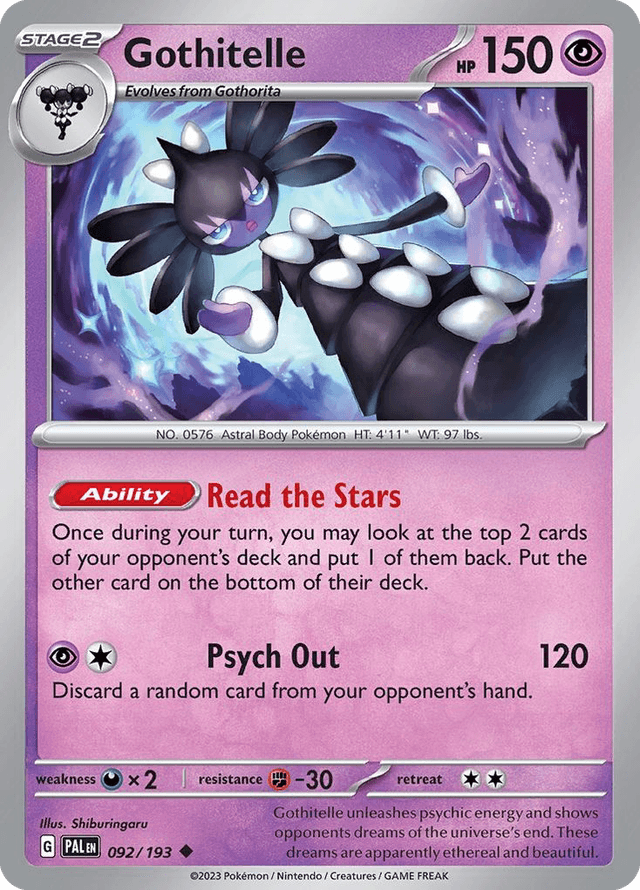 Carta Gothitelle 92/193 do set Paldea Evolved — Pokémon TCG | Bynx