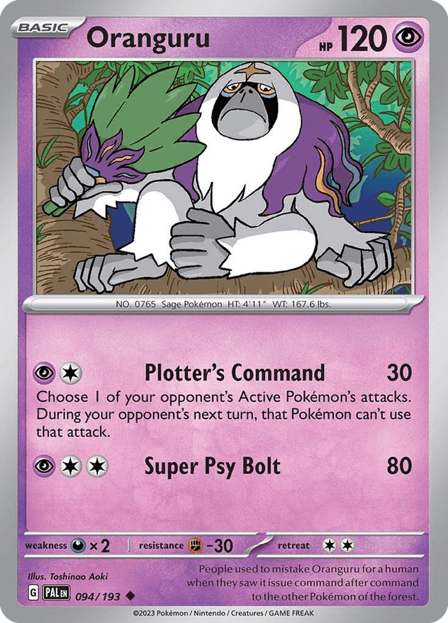 Carta Oranguru 94/193 do set Paldea Evolved — Pokémon TCG | Bynx