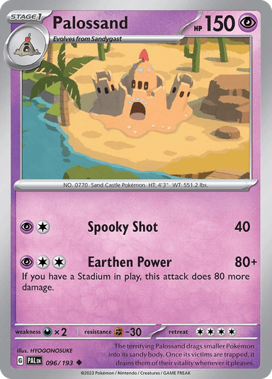 Carta Palossand 96/193 do set Paldea Evolved — Pokémon TCG | Bynx