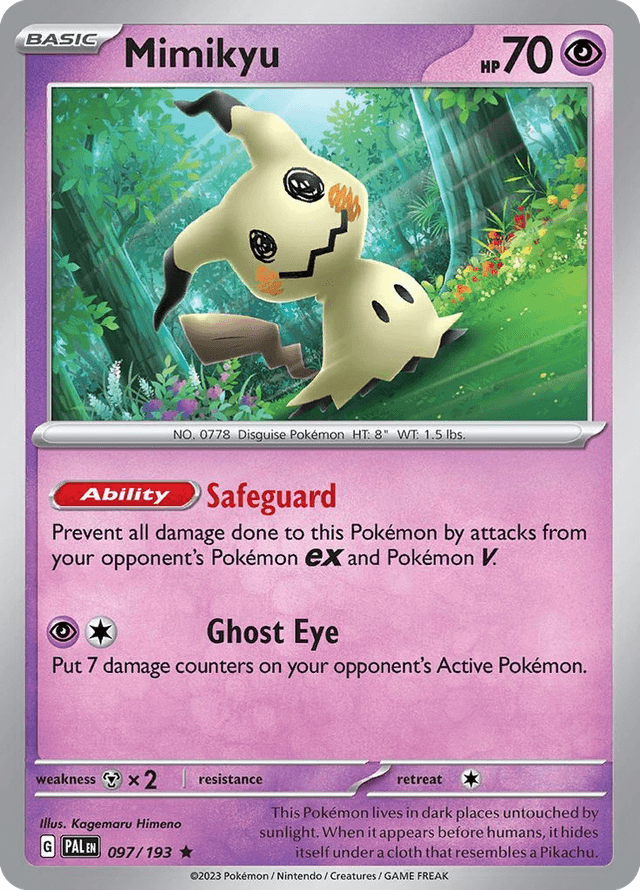Carta Mimikyu 97/193 do set Paldea Evolved — Pokémon TCG | Bynx