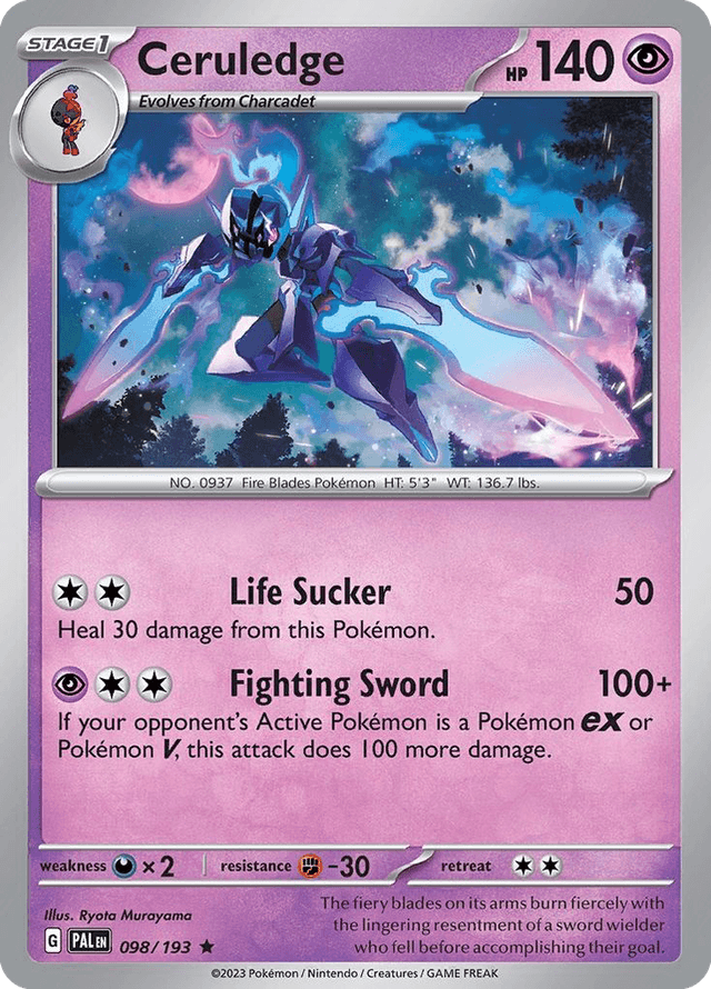 Carta Ceruledge 98/193 do set Paldea Evolved — Pokémon TCG | Bynx