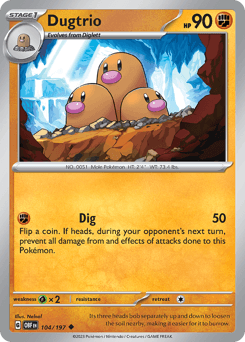 Dugtrio 104 — Obsidian Flames