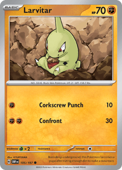 Larvitar 105 — Obsidian Flames