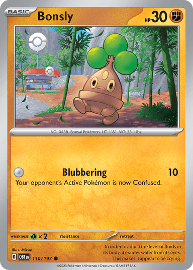 Carta Bonsly 110/197 do set Obsidian Flames — Pokémon TCG | Bynx