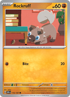 Rockruff 116 — Obsidian Flames