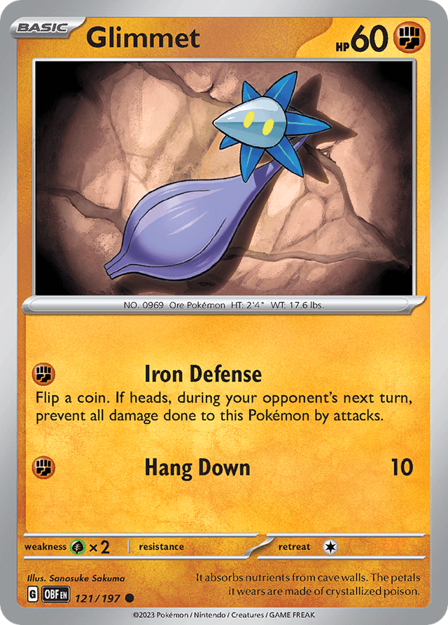 Carta Glimmet 121/197 do set Obsidian Flames — Pokémon TCG | Bynx