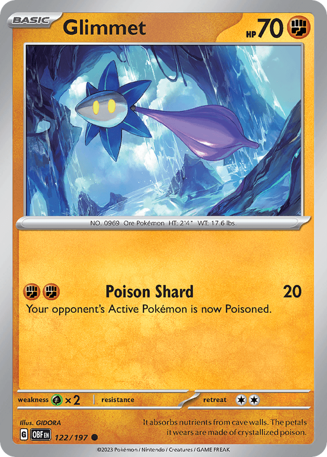 Carta Glimmet 122/197 do set Obsidian Flames — Pokémon TCG | Bynx