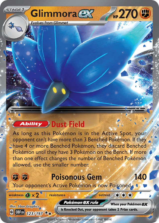 Carta Glimmora ex 123/197 do set Obsidian Flames — Pokémon TCG | Bynx