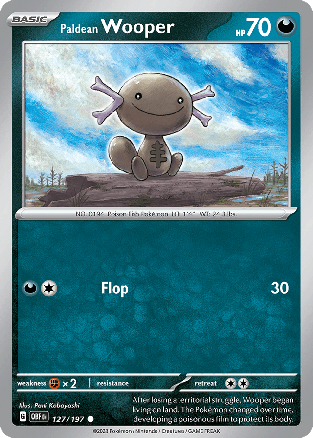 Carta Paldean Wooper 127/197 do set Obsidian Flames — Pokémon TCG | Bynx