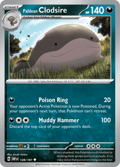 Paldean Clodsire 128 — Obsidian Flames
