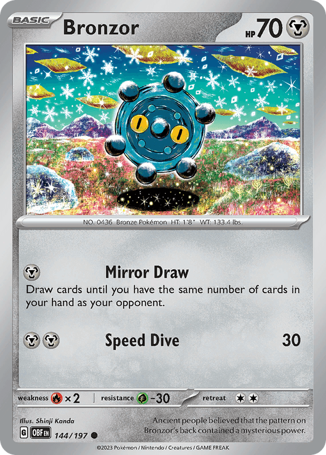 Carta Bronzor 144/197 do set Obsidian Flames — Pokémon TCG | Bynx