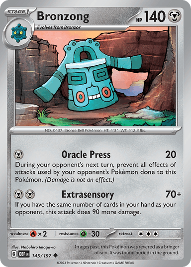 Carta Bronzong 145/197 do set Obsidian Flames — Pokémon TCG | Bynx