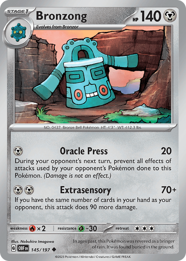 Carta Bronzong 145/197 do set Obsidian Flames — Pokémon TCG | Bynx